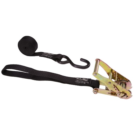 Us Cargo Control 1" x 6' Motorcycle Tie Down Ratchet Strap with 12" Sewn Loop 2606SE12SH254